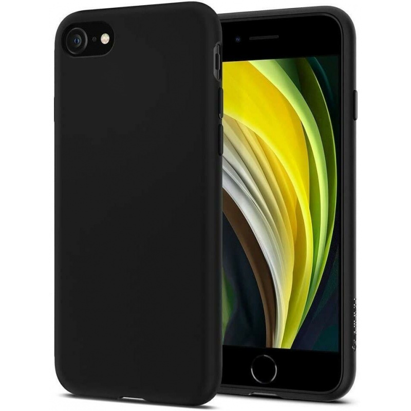 Hurtownia Spigen - 8809522192468 - SPN1057BLK - Etui Spigen Liquid Crystal Apple iPhone SE 2022/SE 2020/8/7 Matte Black - B2B homescreen