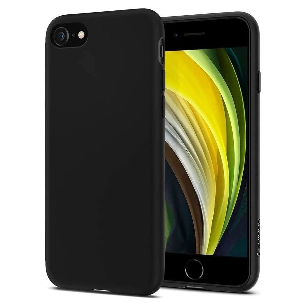 Hurtownia GSM - Etui Spigen Liquid Crystal Apple iPhone SE 2022/SE 2020/8/7 Matte Black - SPN1057BLK - {ean13} - Hurt