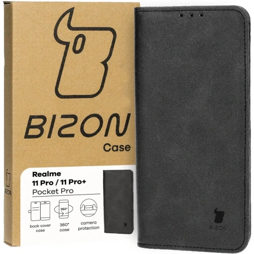 Etui z klapką Bizon Case Pocket Pro do Realme 11 Pro / 11 Pro+ czarne