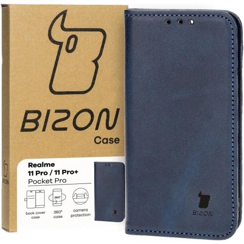 Etui z klapką Bizon Case Pocket Pro do Realme 11 Pro / 11 Pro+ granatowe