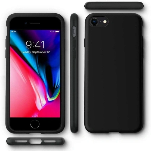 Etui Spigen Liquid Crystal Apple iPhone SE 2022/SE 2020/8/7 Matte Black