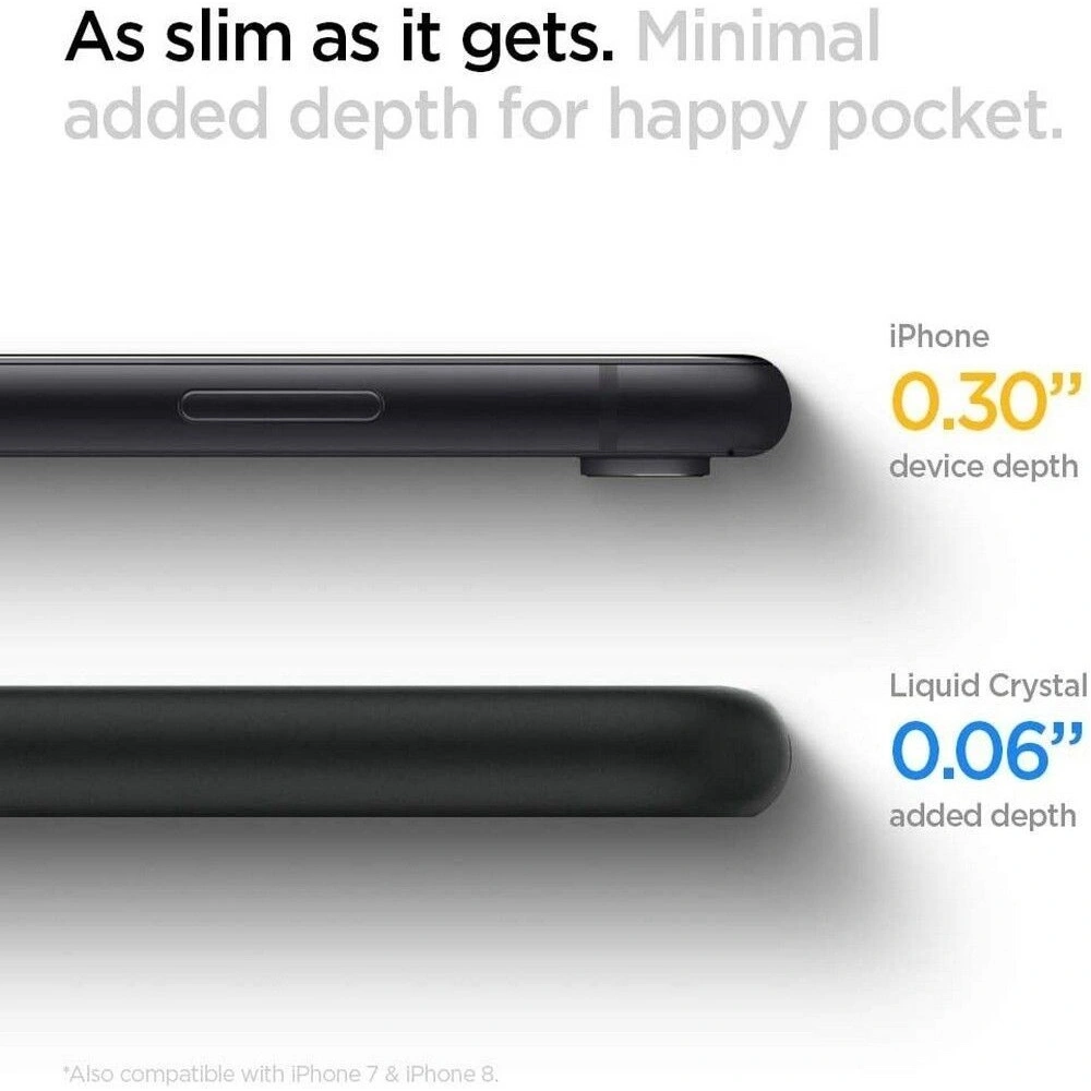 Hurtownia GSM - Etui Spigen Liquid Crystal Apple iPhone SE 2022/SE 2020/8/7 Matte Black - SPN1057BLK - {ean13} - Hurt
