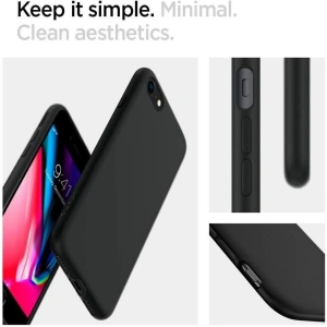Etui Spigen Liquid Crystal Apple iPhone SE 2022/SE 2020/8/7 Matte Black