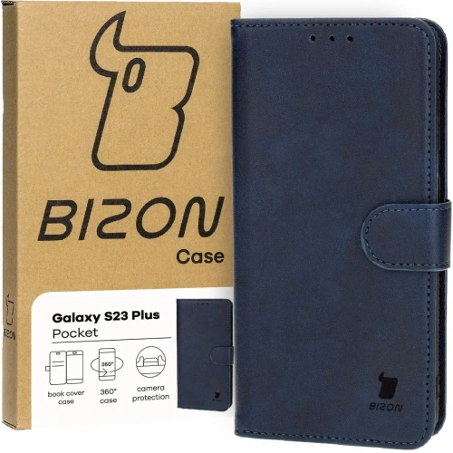Etui z klapką Bizon Case Pocket do Samsung Galaxy S23 Plus granatowe