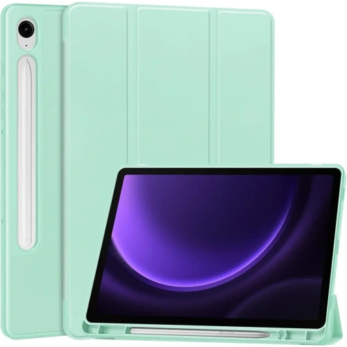 Etui Bizon Case Tab Lizard do Samsung Galaxy Tab S9 / S9 FE miętowe