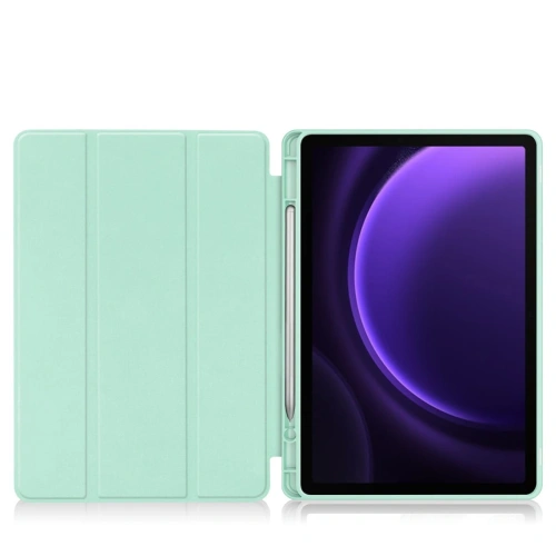 Etui Bizon Case Tab Lizard do Samsung Galaxy Tab S9 / S9 FE miętowe