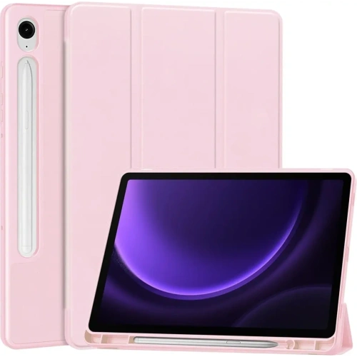 Etui Bizon Case Tab Lizard do Samsung Galaxy Tab S9 / S9 FE różowe