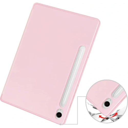 Etui Bizon Case Tab Lizard do Samsung Galaxy Tab S9 / S9 FE różowe