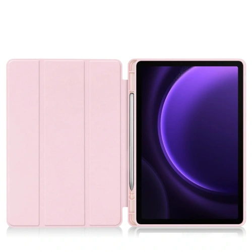 Etui Bizon Case Tab Lizard do Samsung Galaxy Tab S9 / S9 FE różowe