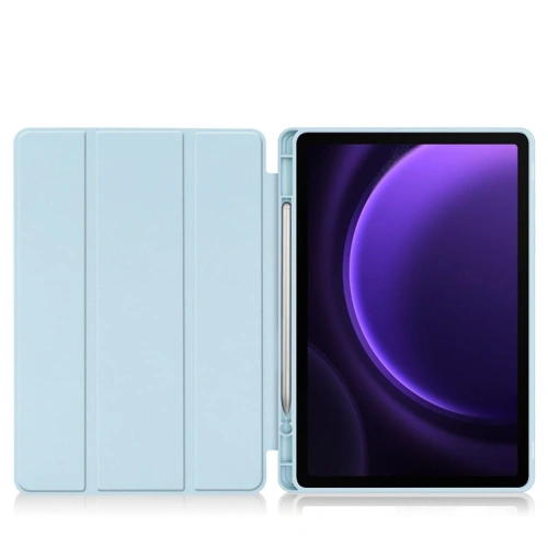 Etui Bizon Case Tab Lizard do Samsung Galaxy Tab S9 / S9 FE błękitne