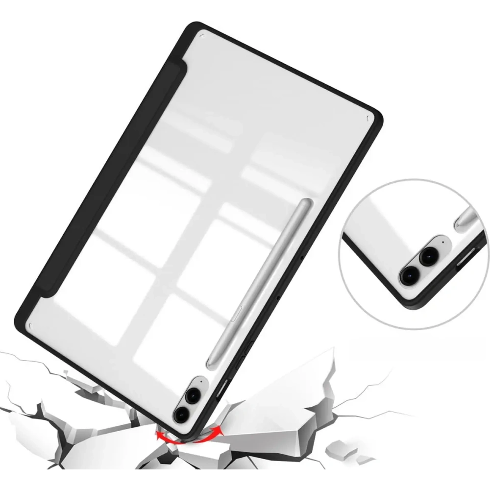 Wholesale Bizon Case Tab Clear Matt Samsung Galaxy Tab S9 FE Plus black - BIZ3702 - {ean13} - Hurt