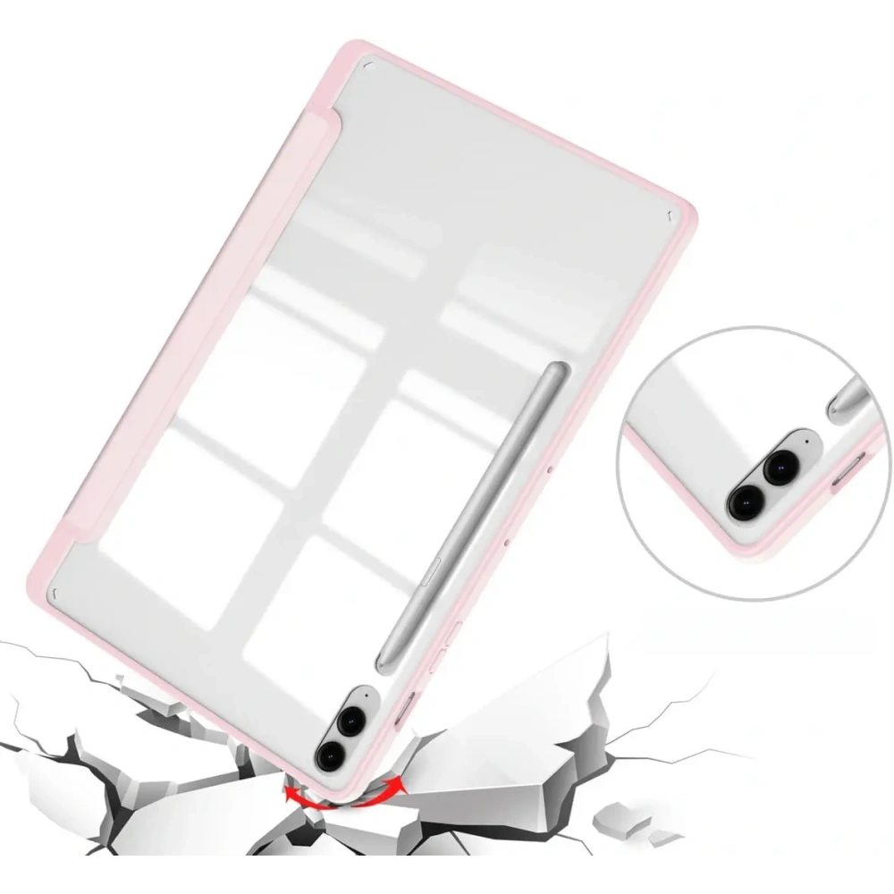 Wholesale Bizon Case Tab Clear Matt Samsung Galaxy Tab S9 FE Plus light pink - BIZ3704 - {ean13} - Hurt