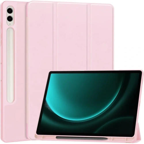 Etui Bizon Case Tab Lizard do Samsung Galaxy Tab S9 FE Plus różowe