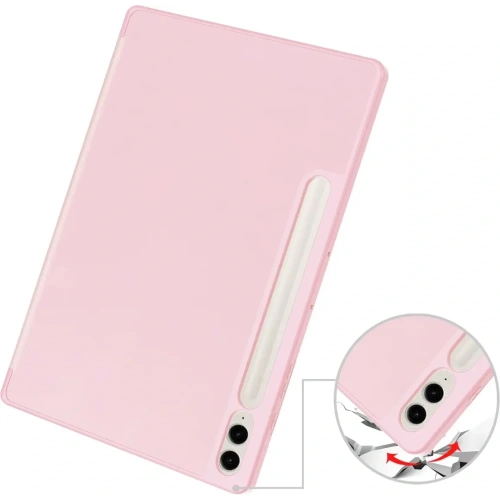 Etui Bizon Case Tab Lizard do Samsung Galaxy Tab S9 FE Plus różowe