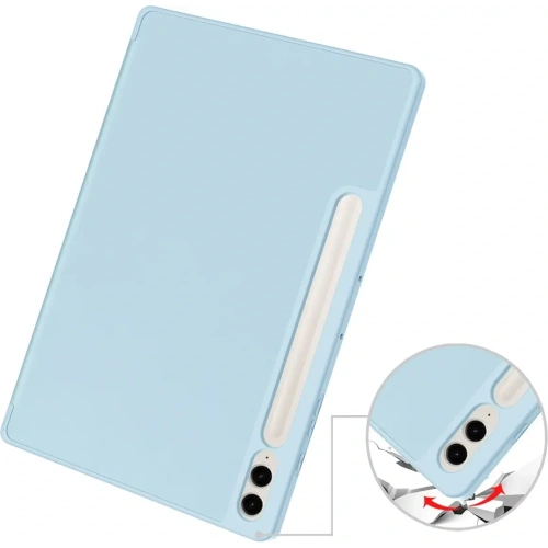 Etui Bizon Case Tab Lizard do Samsung Galaxy Tab S9 FE Plus błękitne