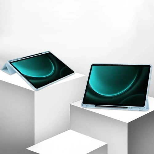 Etui Bizon Case Tab Lizard do Samsung Galaxy Tab S9 FE Plus błękitne