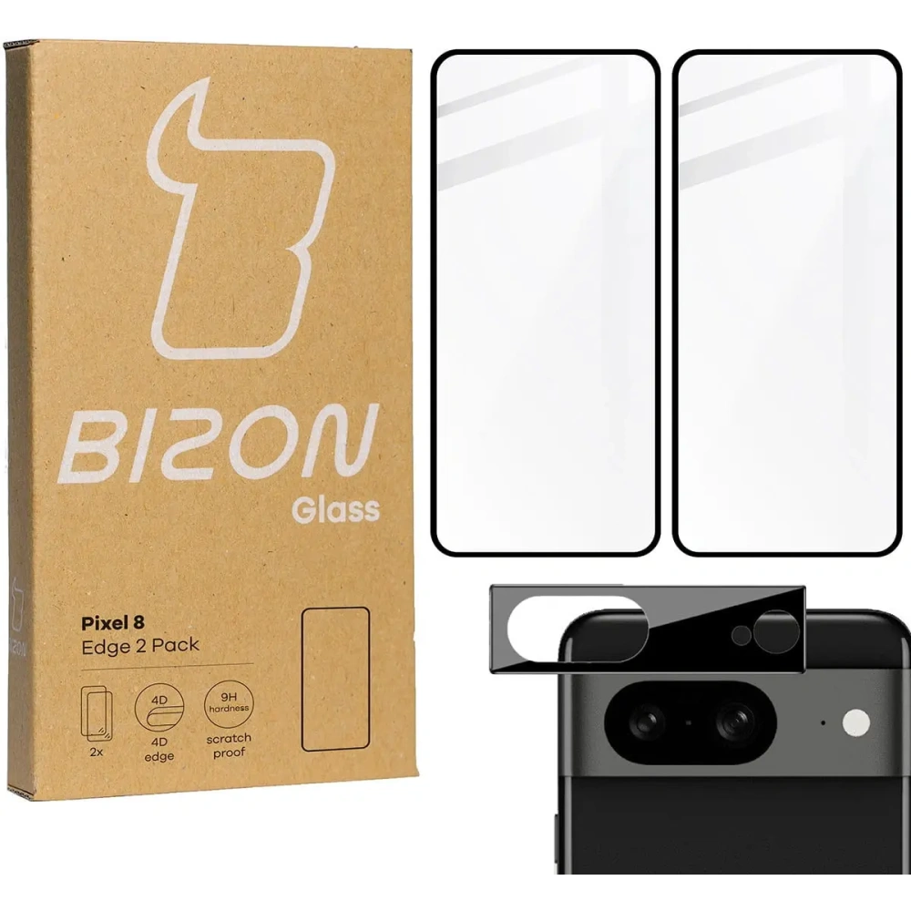 Hurtownia GSM - BIZON Edge 2x képernyő üveg + kamera üveg Pixel 8 - BIZ3710 - {ean13} - Hurt