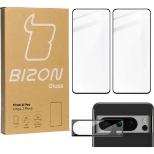 Hurtownia GSM - BIZON Edge 2x sticlă pentru ecran + sticlă pentru cameră Pixel 8 Pro - BIZ3712 - {ean13} - Hurt