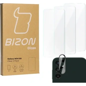 Hurtownia GSM - BIZON Clear 3x Bildschirmglas + Kameraglas Samsung Galaxy M34 5G - BIZ3713 - {ean13} - Hurt