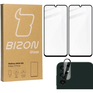 Hurtownia GSM - BIZON Edge 2x sticlă de ecran + sticlă de cameră Samsung Galaxy M34 5G - BIZ3714 - {ean13} - Hurt
