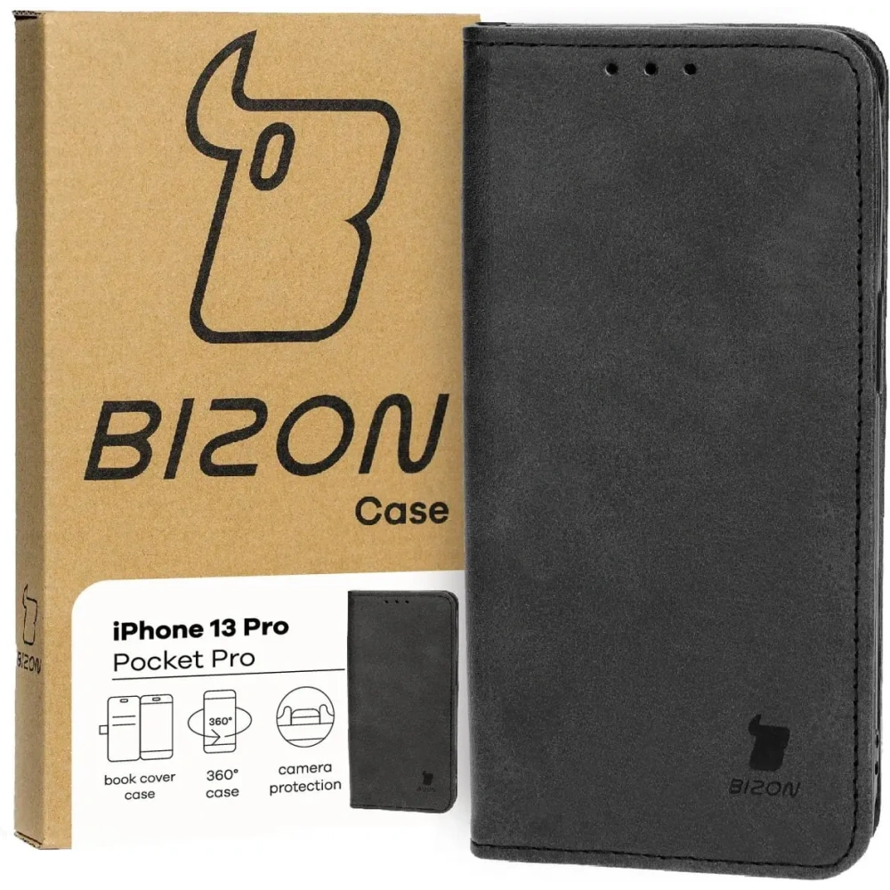 Hurtownia GSM - Etui s klopou Bizon Case Pocket Pro do Apple iPhone 13 Pro černé - BIZ3715 - {ean13} - Hurt