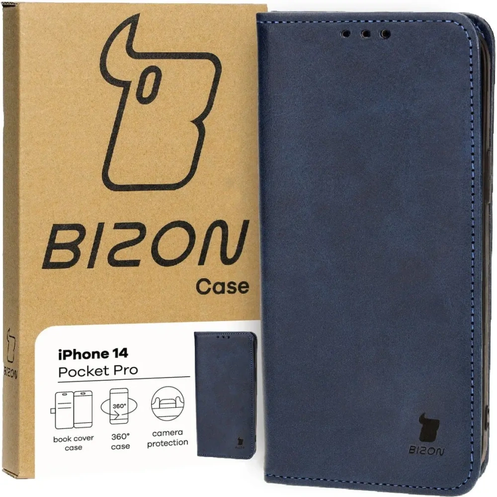 Hurtownia GSM - Etui z klapką Bizon Case Pocket Pro do Apple iPhone 14 modré - BIZ3718 - {ean13} - Hurt