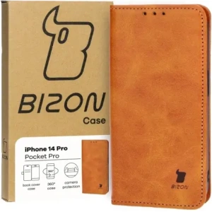 Hurtownia GSM - Etui z klapką Bizon Case Pocket Pro do Apple iPhone 14 Pro hnědé - BIZ3720 - {ean13} - Hurt