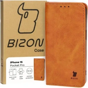 Hurtownia GSM - Etui z klapką Bizon Case Pocket Pro do Apple iPhone 15 hnědé - BIZ3722 - {ean13} - Hurt