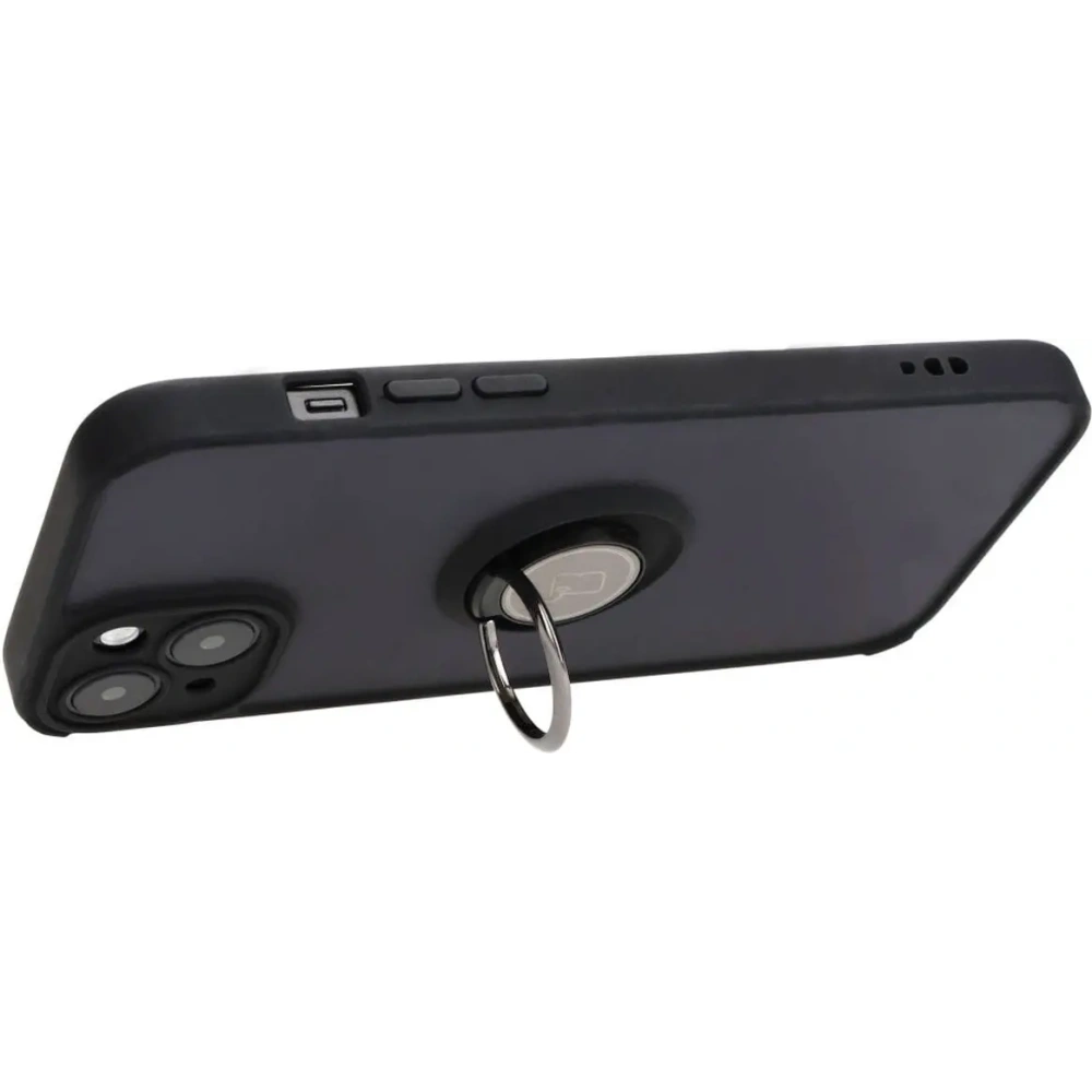 Hurtownia GSM - Culoarea hibridă a carcasei Bizon Apple iPhone 15 Plus fumurie cu un cadru negru - BIZ3724 - {ean13} - Hurt