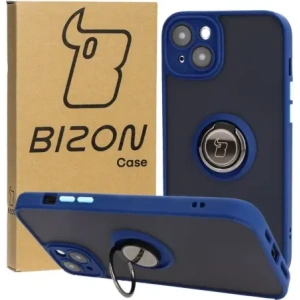 Hurtownia GSM - Bizon Case Hybrid Ring Apple iPhone 15 Plus fumuriu cu un cadru bleu închis - BIZ3725 - {ean13} - Hurt
