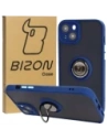 Hurtownia GSM - Etui s úchopem na prst Bizon Case Hybrid Ring pro Apple iPhone 15 Plus kouřové s modrým rámem - BIZ3725 - {ean13} - Hurt
