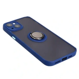 Hurtownia GSM - Bizon Case Hybrid Ring Apple iPhone 15 Plus fumuriu cu un cadru bleu închis - BIZ3725 - {ean13} - Hurt