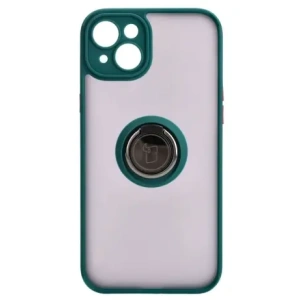 Hurtownia GSM - Bizon Case Hybrid Ring Apple iPhone 15 Plus fumuriu cu un cadru verde închis - BIZ3726 - {ean13} - Hurt