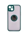 Hurtownia GSM - Etui s úchytem na prst Bizon Case Hybrid Ring pro Apple iPhone 15 Plus kouřové s tmavě zeleným rámem - BIZ3726 - {ean13} - Hurt