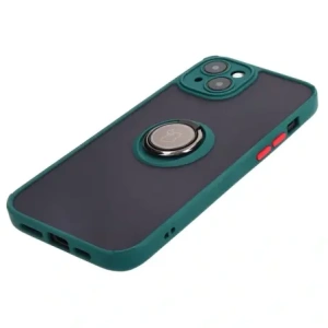 Hurtownia GSM - Bizon Case Hybrid Ring Apple iPhone 15 Plus fumuriu cu un cadru verde închis - BIZ3726 - {ean13} - Hurt