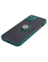 Hurtownia GSM - Etui s úchytem na prst Bizon Case Hybrid Ring pro Apple iPhone 15 Plus kouřové s tmavě zeleným rámem - BIZ3726 - {ean13} - Hurt