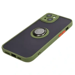 Hurtownia GSM - Bizon Case Hybrid Ring Apple iPhone 15 Plus fumuriu cu un cadru verde - BIZ3727 - {ean13} - Hurt