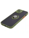 Hurtownia GSM - Etui z uchwytem na palec Bizon Case Hybrid Ring do Apple iPhone 15 Plus przydymione z zieloną ramką - BIZ3727 - {ean13} - Hurt