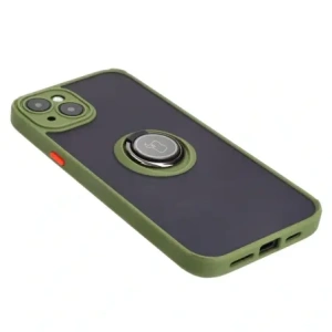 Hurtownia GSM - Bizon Case Hybrid Ring Apple iPhone 15 Plus fumuriu cu un cadru verde - BIZ3727 - {ean13} - Hurt