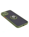 Hurtownia GSM - Etui s úchytem na prst Bizon Case Hybrid Ring pro Apple iPhone 15 Plus kouřové se zeleným rámečkem - BIZ3727 - {ean13} - Hurt