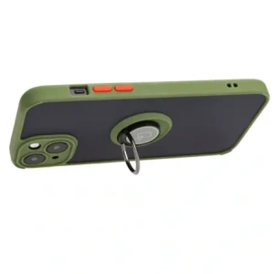 Hurtownia GSM - Bizon Case Hybrid Ring Apple iPhone 15 Plus fumuriu cu un cadru verde - BIZ3727 - {ean13} - Hurt
