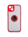 Hurtownia GSM - Etui s úchopem na palec Bizon Case Hybrid Ring pro Apple iPhone 15 Plus kouřové s červeným rámečkem - BIZ3728 - {ean13} - Hurt