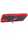 Hurtownia GSM - Etui s úchopem na palec Bizon Case Hybrid Ring pro Apple iPhone 15 Plus kouřové s červeným rámečkem - BIZ3728 - {ean13} - Hurt