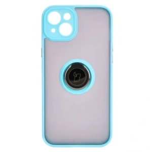 Hurtownia GSM - Bizon Case Hybrid Ring Apple iPhone 15 Plus fumuriu cu un cadru albastru deschis - BIZ3729 - {ean13} - Hurt