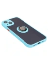 Hurtownia GSM - Etui s úchopem na prst Bizon Case Hybrid Ring pro Apple iPhone 15 Plus kouřové s jasně modrým rámečkem - BIZ3729 - {ean13} - Hurt