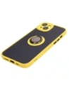 Hurtownia GSM - Bizon Case Hybrid Ring Apple iPhone 15 Plus fumuriu cu un cadru galben - BIZ3730 - {ean13} - Hurt