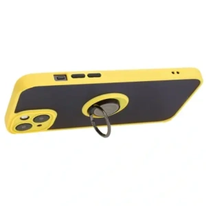 Wholesale Bizon Case Hybrid Ring Apple iPhone 15 Plus smoky with a yellow frame - BIZ3730 - {ean13} - Hurt