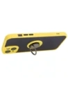 Hurtownia GSM - Etui z uchwytem na palec Bizon Case Hybrid Ring do Apple iPhone 15 Plus kouřové s žlutým rámem - BIZ3730 - {ean13} - Hurt