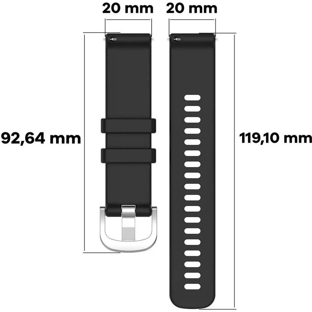 Hurtownia GSM - Pasek Bizon Strap Watch Silicone Pro do Garmin Vivoactive 5 czarny - BIZ3734 - {ean13} - Hurt