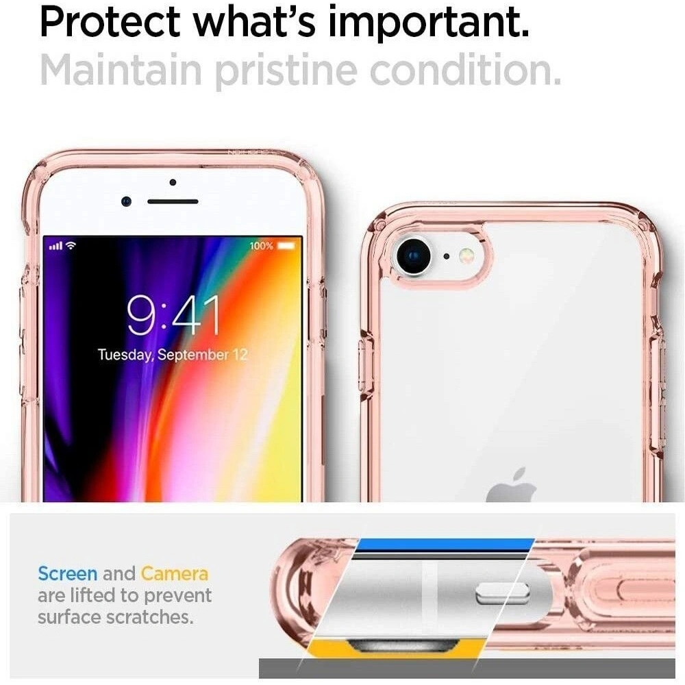 Hurtownia GSM - Etui Spigen Ultra Hybrid Apple iPhone SE 2022/SE 2020/8/7 Rose Crystal - SPN1061RS - {ean13} - Hurt